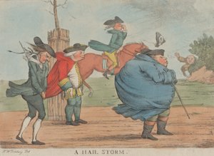 Een hagelstorm, 1800-1820 door Unbekannt