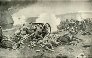 Een heldendaad van de Koninklijke Rijdende Artillerie nabij Compiègne, 1919 door Unbekannt