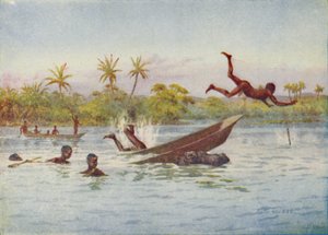 Een Nijlpaardjacht in Centraal-Afrika, 1924 door Unbekannt