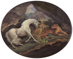 Een Paard Geschrokken door een Leeuwin, ca. 1800
