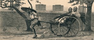 Een Jinriksha, of Chinese handkar, ca. 1883