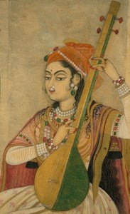 Een Dame die de Tanpura Speelt
