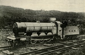 Een locomotief van de Ravenglass en Eskdale Railway, ca. 1930