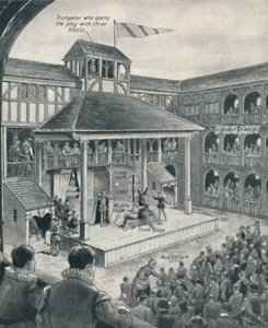 Een Londens theater in de tijd van Shakespeare, ca. 1934