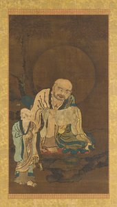 Een Luohan en een bediende, Ming-dynastie, 1368-1644