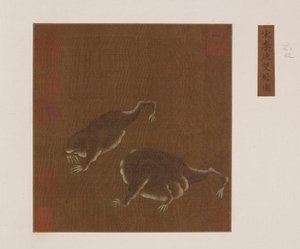 Een paar driepotige padden, Ming-dynastie, 1368-1644