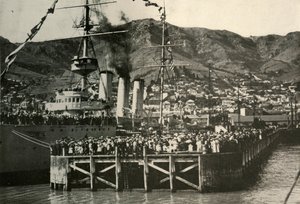 Een foto genomen vanaf de Nimrod...Lyttelton