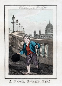Een arme schoorsteenveger, meneer!, Blackfriars Bridge, Londen, 1805