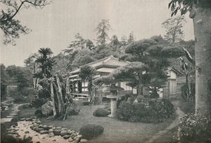 Een privétuin in Yokohama, ca. 1892 door Unbekannt