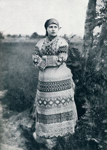 Een Russische boer in kostuum, 1912 door Unbekannt