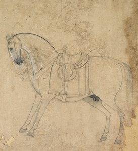 Een gezadeld paard, ca. 1750