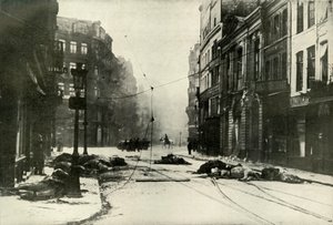 Een Straat in Lille, 1919 door Unbekannt