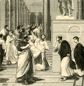 Een Tumult in het Forum in Rome, 1890