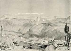 Een Uitzicht op het Alhambra vanaf de Albaycin, 19e eeuw, 1907