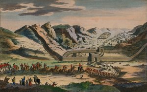 Een uitzicht op de beroemde Grote Muur van China, 1782
