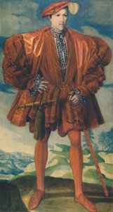 Een jonge man in rood, ca. 1550 door Unbekannt