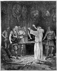 Een bard die de nobele tradities van de familie reciteert, 1882-1884 door Unbekannt