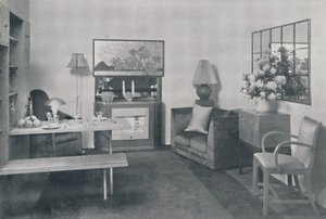 Een eet- en zitkamer, 1942 door Unbekannt