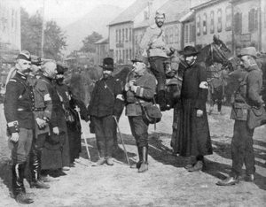 Een groep militaire kapelaans, Eerste Wereldoorlog, 1914 door Unbekannt