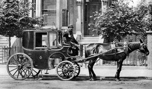 Een door paarden getrokken koets, Londen