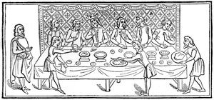 Een koning aan het diner, 1910