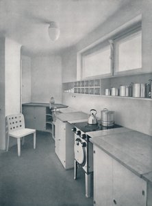 Een keuken ontworpen door Professor Oswald Haerdtl, Wenen, 1935