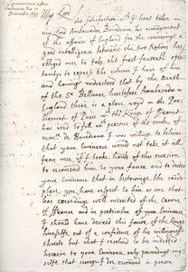 Een brief van Oliver Cromwell aan kardinaal Mazarin door Unbekannt