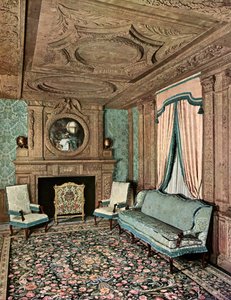 Een woonkamer tijdens het bewind van Lodewijk XIII, Hôtel Marion du Fresne, Saint-Malo, Frankrijk, 1938