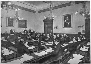 Een vergadering van de Hammersmith Borough Council door Unbekannt