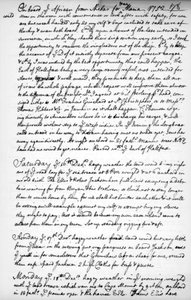 Een pagina uit het dagboek van John Newton, 1750-1754 door Unbekannt