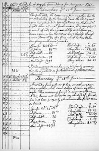 Een pagina uit het dagboek van John Newton, 1750-1754 1965 door Unbekannt