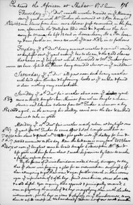 Een pagina uit het dagboek van John Newton, 1750-1754 1965 door Unbekannt