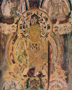 Een schilderij op de kernpilaar van de Pagode in het Daigoji-klooster