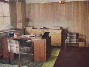 Een privé kantoor ontworpen en uitgevoerd door Gordon Russell Ltd., Broadway Worcs en Londen, 1935