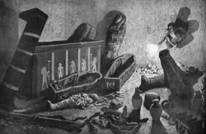 Een geplunderde Egyptische tombe, 1933-1934 door Unbekannt