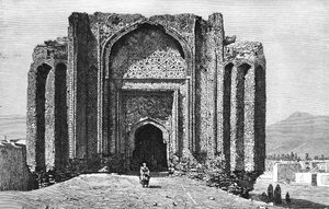 Een verwoeste 14e-eeuwse moskee, Hamadan, Iran, 1895 door Unbekannt