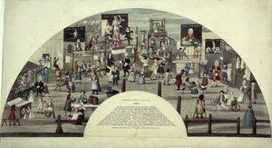 Een scène van Bartholomew Fair, 18e eeuw