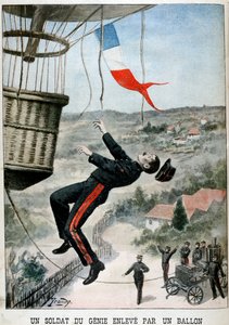 Een soldaat gedragen door een ballon, 1901