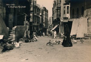 Een straat nabij de Citadel, Caïro, Egypte
