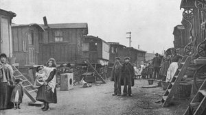 Een reizigerskamp, Battersea, Londen, c1903 1903 door Unbekannt