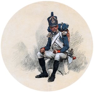 Een voltigeur, 19e eeuw