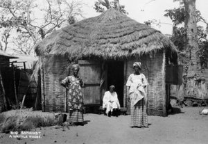 Een Wattle Huis, Bathurst, Gambia, 20e eeuw door Unbekannt