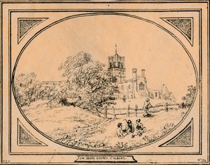 Abdijkerk, St. Albans, 1782 door Unbekannt