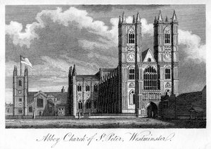 Abdijkerk van St. Pieter, Westminster, Londen, 1805