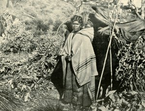 Aboriginal vrouw met kind, 1901