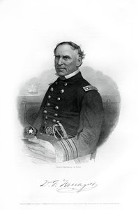 Admiraal David Farragut, US Navy officier in de Amerikaanse Burgeroorlog, 1862-1867