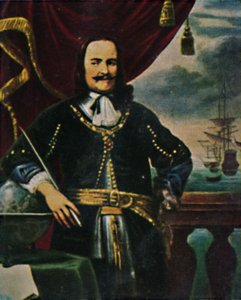 Admiraal de Ruyter 1607-1676 - Schilderij van F. Bol, 1934