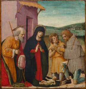 Aanbidding van de Herders, ca. 1480-1500 door Unbekannt