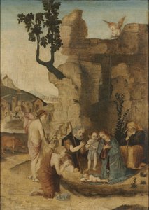 Aanbidding van de herders, c. 1500 door Unbekannt