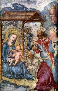 Aanbidding van de drie koningen, ca. 1360 1955 door Unbekannt